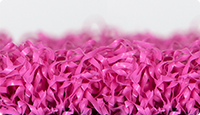 Farbmuster zu WARCO Bodenfliesen mit aufkaschiertem Kunstgras in der Farbe pink.
