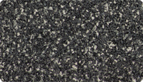 Farbmuster zum WARCO Farbdesign Dunkelgrauer Granit für natürlich anmutende Oberflächen aus voll durchgefärbtem EPDM-Gummigranulat.