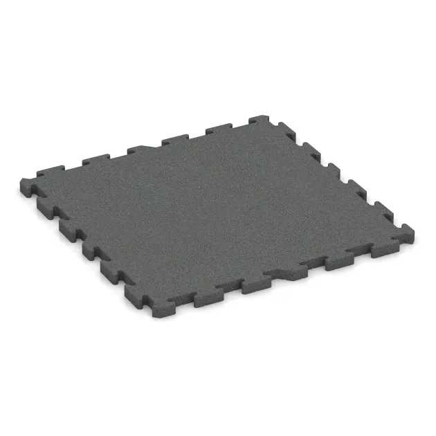 Hunde-Bodenplatte von WARCO im Farbdesign Schiefergrau mit den Abmessungen 1000 x 1000 x 40 mm. Produktfoto von Artikel 4073 in der Aufsicht von schräg vorne.