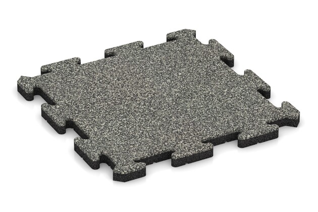 Gehwegplatte von WARCO im Farbdesign Grauer Granit mit den Abmessungen 500 x 500 x 30 mm. Produktfoto von Artikel 2656 in der Aufsicht von schräg vorne.