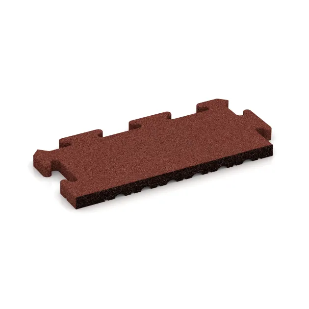 Randplatte von WARCO im Farbdesign Ziegelrot mit den Abmessungen 500 x 235 x 30 mm. Produktfoto von Artikel 4923 in der Aufsicht von schräg vorne.