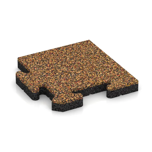 Eckplatte von WARCO im Farbdesign Terra Cotta mit den Abmessungen 235 x 235 x 30 mm. Produktfoto von Artikel 4878 in der Aufsicht von schräg vorne.