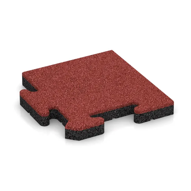 Eckplatte von WARCO im Farbdesign Korallenrot mit den Abmessungen 235 x 235 x 30 mm. Produktfoto von Artikel 4846 in der Aufsicht von schräg vorne.