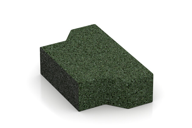 Verbundpflaster-Hälfte quer von WARCO im Farbdesign grasgrün mit den Abmessungen 100 x 165 x 43 mm. Produktfoto von Artikel 5283 in der Aufsicht von schräg vorne.