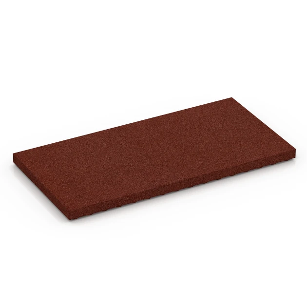 Stallplatte Luxus von WARCO im Farbdesign Ziegelrot mit den Abmessungen 100 x 50 x 5 cm. Produktfoto von Artikel 6649 in der Aufsicht von schräg vorne.