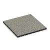 Fallschutzplatte von WARCO im Farbdesign Heller Granit mit den Abmessungen 500 x 500 x 30 mm. Produktfoto von Artikel 5327 in der Aufsicht von schräg vorne.