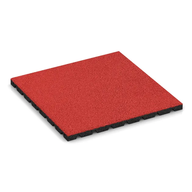 Fallschutzplatte 3 cm - EN 1177 ≤ 100 cm von WARCO im Farbdesign Rose mit den Abmessungen 500 x 500 x 30 mm. Produktfoto von Artikel 5474 in der Aufsicht von schräg vorne.