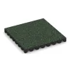 Fallschutzplatte von WARCO im Farbdesign Englischer Rasen mit den Abmessungen 500 x 500 x 50 mm. Produktfoto von Artikel 5358 in der Aufsicht von schräg vorne.