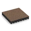 Fallschutzplatte von WARCO im Farbdesign Bast & Borke mit den Abmessungen 500 x 500 x 80 mm. Produktfoto von Artikel 5363 in der Aufsicht von schräg vorne.