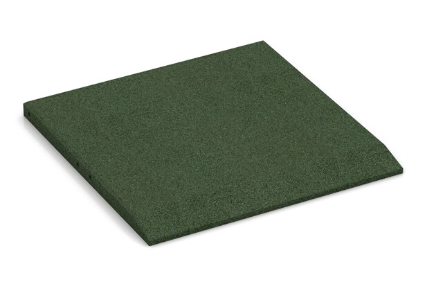 Rand-Platte (eine Seite abgeschrägt) von WARCO im Farbdesign grasgrün mit den Abmessungen 500 x 500 x 30 mm. Produktfoto von Artikel 0423 in der Aufsicht von schräg vorne.