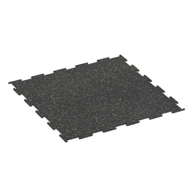 Fitnessboden Kompakt von WARCO im Farbdesign Leicht Gelb Gesprenkelt mit den Abmessungen 100 × 100 × 0,8 cm. Produktfoto von Artikel 6454 in der Aufsicht von schräg vorne.