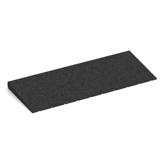 Schwellenrampe 75 cm von WARCO im Farbdesign Anthrazit mit den Abmessungen 75 x 30 cm | 8 < 40 mm. Produktfoto von Artikel 2428 in der Aufsicht von schräg vorne.