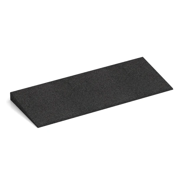 Schwellenrampe 75 cm von WARCO im Farbdesign Anthrazit mit den Abmessungen 75 x 30 cm | 8 < 45 mm. Produktfoto von Artikel 2468 in der Aufsicht von schräg vorne.