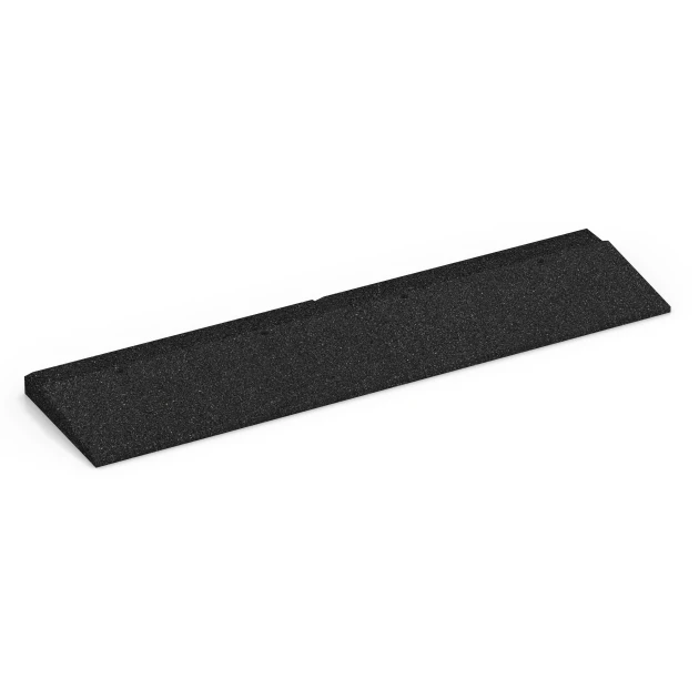 Schwellenrampe von WARCO im Farbdesign Anthrazit mit den Abmessungen 100 x 25 cm | 10 < 45 mm. Produktfoto von Artikel 6597 in der Aufsicht von schräg vorne.