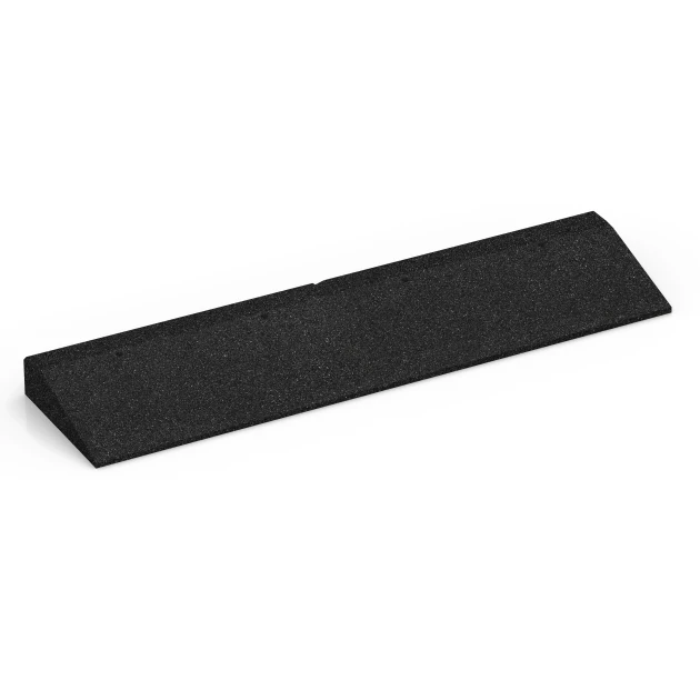 Übergangsrampe von WARCO im Farbdesign Anthrazit mit den Abmessungen 100 × 25 cm | 1 < 7 cm. Produktfoto von Artikel 6600 in der Aufsicht von schräg vorne.