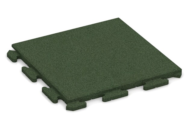 Terrassenplatte von WARCO im Farbdesign grasgrün mit den Abmessungen 500 x 500 x 30 mm. Produktfoto von Artikel 1250 in der Aufsicht von schräg vorne.