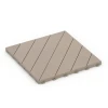 Fischgrät – Klickfliese von WARCO im Farbdesign Vanille mit den Abmessungen 38,5 x 38,5 x 2 cm. Produktfoto von Artikel 6327 in der Aufsicht von schräg vorne.