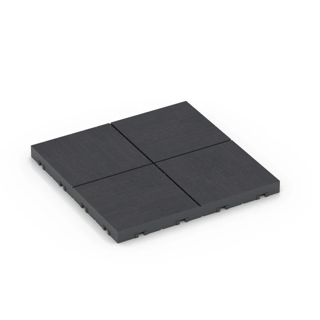 Mosaik – Klickfliese von WARCO im Farbdesign Schiefer mit den Abmessungen 30 x 30 x 2 cm. Produktfoto von Artikel 6347 in der Aufsicht von schräg vorne.