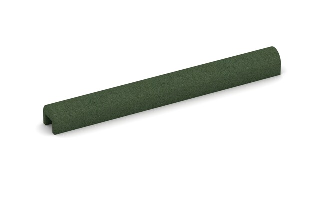Bordsteinkappe von WARCO im Farbdesign grasgrün mit den Abmessungen 1000 x 100 x 100 x 50 mm. Produktfoto von Artikel 2582 in der Aufsicht von schräg vorne.