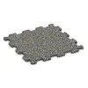 Fitnessboden Kompakt von WARCO im Farbdesign Grauer Granit mit den Abmessungen 485 x 485 x 16 mm | 0,235 m². Produktfoto von Artikel 0959 in der Aufsicht von schräg vorne.