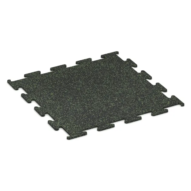 Fitness Performance Elite Trainingsboden von WARCO im Farbdesign Leicht Grün Gesprenkelt mit den Abmessungen 1000 x 1000 x 15 mm. Produktfoto von Artikel 3759 in der Aufsicht von schräg vorne.