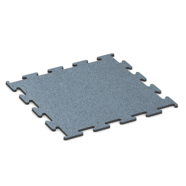 Fitness Performance Elite Trainingsboden von WARCO im Farbdesign Altsilber mit den Abmessungen 500 x 500 x 10 mm. Produktfoto von Artikel 6164 in der Aufsicht von schräg vorne.