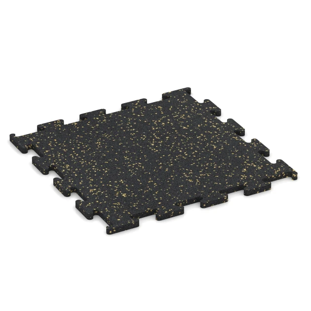 Fitness Performance Elite Trainingsboden von WARCO im Farbdesign Leicht Gelb Gesprenkelt mit den Abmessungen 50 x 50 x 1,5 cm | 0,25 m². Produktfoto von Artikel 3768 in der Aufsicht von schräg vorne.