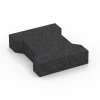 Gummipflasterstein Pferde von WARCO im Farbdesign Anthrazit mit den Abmessungen 20 x 16,5 x 4,3 cm | 0,0278 m². Produktfoto von Artikel 3845 in der Aufsicht von schräg vorne.