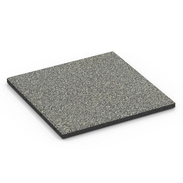 Terrassenplatte Classic von WARCO im Farbdesign Grauer Granit mit den Abmessungen 50 x 50 x 3 cm. Produktfoto von Artikel 6355 in der Aufsicht von schräg vorne.