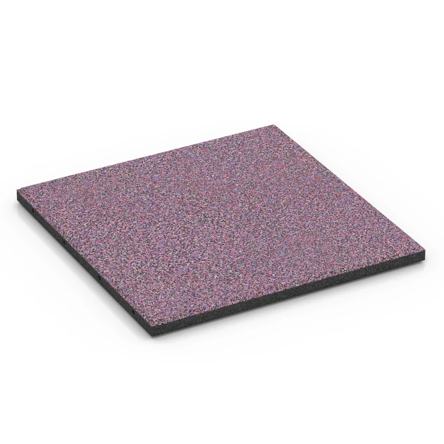 Fallschutzplatte – 90 cm von WARCO im Farbdesign Lavendel mit den Abmessungen 50 x 50 x 3 cm. Produktfoto von Artikel 6418 in der Aufsicht von schräg vorne.