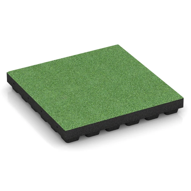 Fallschutzplatte – 205 cm von WARCO im Farbdesign Lindgrün mit den Abmessungen 50 x 50 x 7 cm | 0,25 m². Produktfoto von Artikel 6141 in der Aufsicht von schräg vorne.