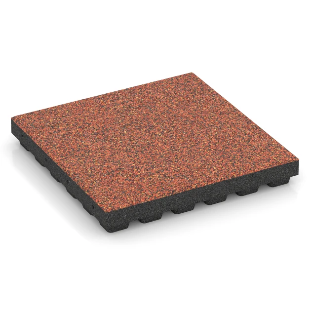 Fallschutzplatte – 210 cm von WARCO im Farbdesign Feuersglut mit den Abmessungen 50 x 50 x 7 cm. Produktfoto von Artikel 6444 in der Aufsicht von schräg vorne.