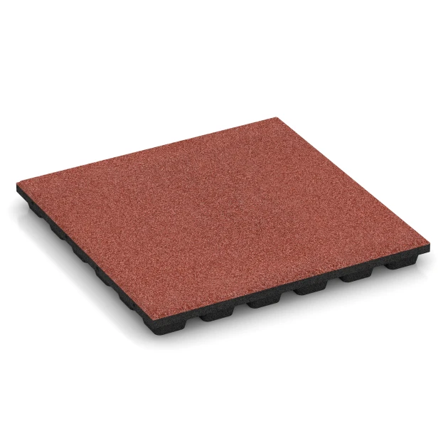 Fallschutzmatte – 170 cm von WARCO im Farbdesign Tomatenrot mit den Abmessungen 50 x 50 x 4,8 cm | 0,25 m². Produktfoto von Artikel 6136 in der Aufsicht von schräg vorne.