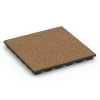 Fallschutzmatte EPDM – 160 cm von WARCO im Farbdesign Terra Cotta mit den Abmessungen 50 x 50 x 4,8 cm | 0,25 m². Produktfoto von Artikel 6434 in der Aufsicht von schräg vorne.