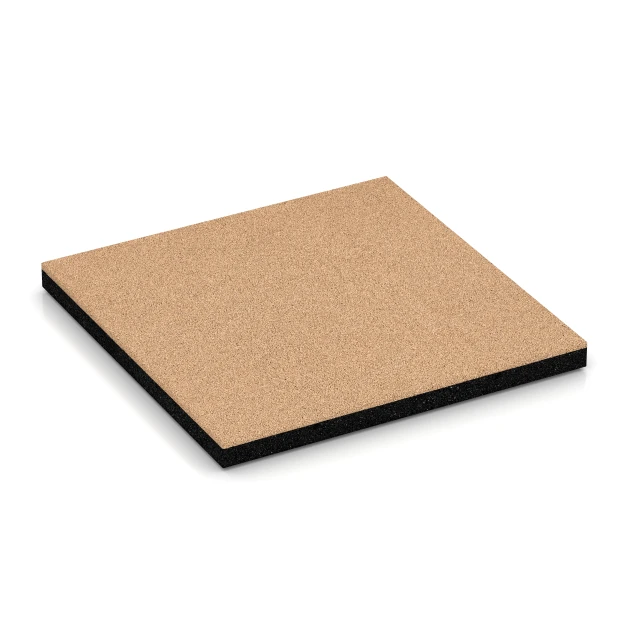 Fallschutzplatten von WARCO im Farbdesign Sandbeige mit den Abmessungen 50 x 50 x 4 cm. Produktfoto von Artikel 6222 in der Aufsicht von schräg vorne.