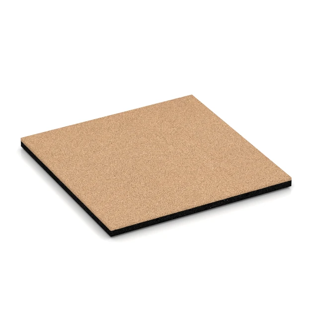 Fallschutzplatten von WARCO im Farbdesign Sandbeige mit den Abmessungen 50 x 50 x 3 cm. Produktfoto von Artikel 6219 in der Aufsicht von schräg vorne.