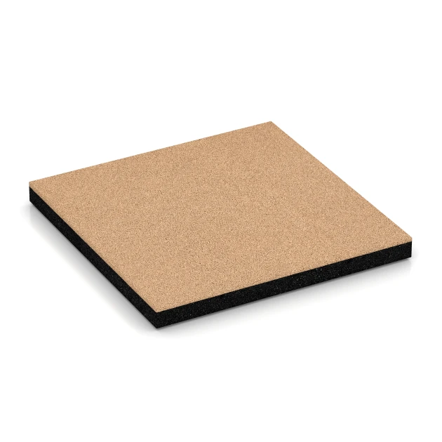 Fallschutzplatten von WARCO im Farbdesign Sandbeige mit den Abmessungen 50 x 50 x 4,5 cm. Produktfoto von Artikel 6225 in der Aufsicht von schräg vorne.