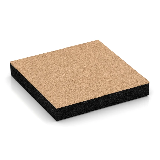 Fallschutzplatten von WARCO im Farbdesign Sandbeige mit den Abmessungen 50 x 50 x 8 cm. Produktfoto von Artikel 6234 in der Aufsicht von schräg vorne.