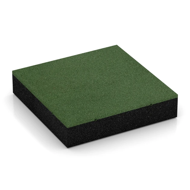 Fallschutzmatte – 300 cm von WARCO im Farbdesign Grasgrün mit den Abmessungen 50 x 50 x 11 cm | 0,25 m². Produktfoto von Artikel 6279 in der Aufsicht von schräg vorne.