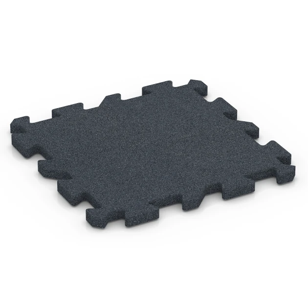 Fitness Bodenschutzmatte von WARCO im Farbdesign Schiefergrau mit den Abmessungen 50 x 50 x 3 cm | 0,25 m². Produktfoto von Artikel 6992 in der Aufsicht von schräg vorne.