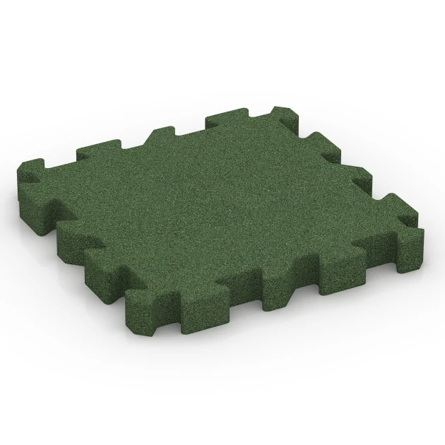 Fallschutzplatte – 220 cm von WARCO im Farbdesign Grasgrün mit den Abmessungen 50 x 50 x 6 cm | 0,25 m². Produktfoto von Artikel 6407 in der Aufsicht von schräg vorne.