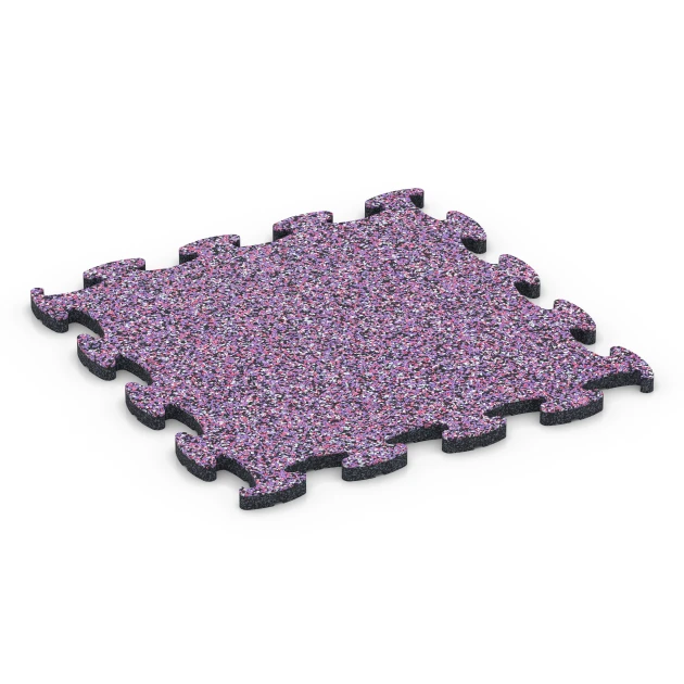 Gymnastikmatte von WARCO im Farbdesign Lavendel mit den Abmessungen 44,6 x 44,6 x 1,8 cm. Produktfoto von Artikel 6783 in der Aufsicht von schräg vorne.