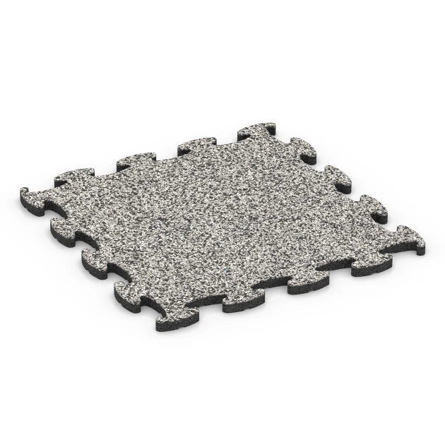 Balkon Bodenbelag von WARCO im Farbdesign Grauer Granit mit den Abmessungen 44,6 x 44,6 x 1,8 cm. Produktfoto von Artikel 6788 in der Aufsicht von schräg vorne.