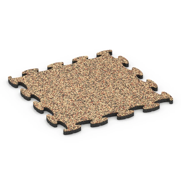 Fitness Active Floor System von WARCO im Farbdesign Terra Cotta mit den Abmessungen 44,6 x 44,6 x 1,8 cm. Produktfoto von Artikel 6826 in der Aufsicht von schräg vorne.