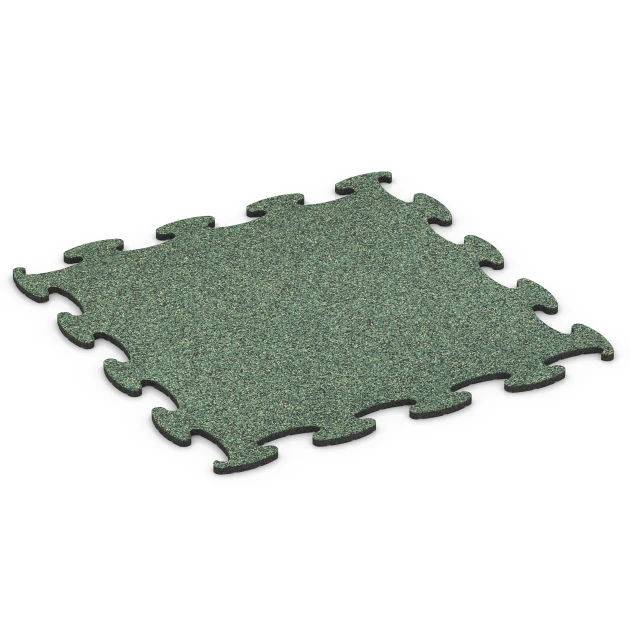 Fitness Active Floor System von WARCO im Farbdesign Englischer Rasen mit den Abmessungen 97,1 x 97,1 × 1,8 cm. Produktfoto von Artikel 6834 in der Aufsicht von schräg vorne.