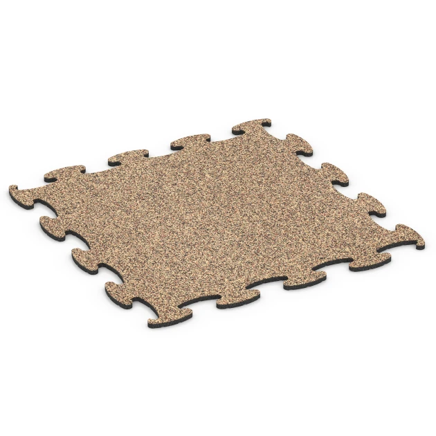 Hundesportboden von WARCO im Farbdesign Terra Cotta mit den Abmessungen 97,1 x 97,1 × 1,8 cm. Produktfoto von Artikel 6808 in der Aufsicht von schräg vorne.