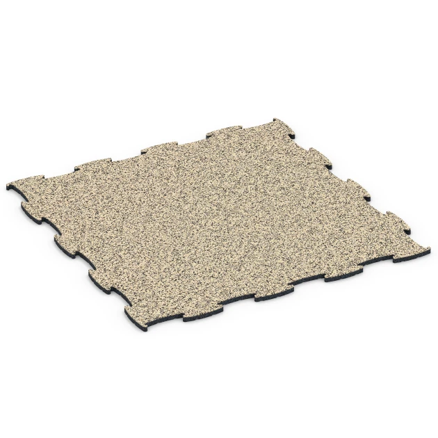 Hundesportboden von WARCO im Farbdesign Travertin mit den Abmessungen 97,1 x 97,1 x 1,8 cm | 0,94 m². Produktfoto von Artikel 6811 in der Aufsicht von schräg vorne.