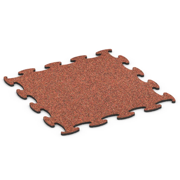 Fitness Max Floor System von WARCO im Farbdesign Feuersglut mit den Abmessungen 98 x 98 × 1,8 cm. Produktfoto von Artikel 6872 in der Aufsicht von schräg vorne.