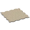 Fitness Max Floor System von WARCO im Farbdesign Travertin mit den Abmessungen 97,1 x 97,1 x 1,8 cm | 0,94 m². Produktfoto von Artikel 6874 in der Aufsicht von schräg vorne.