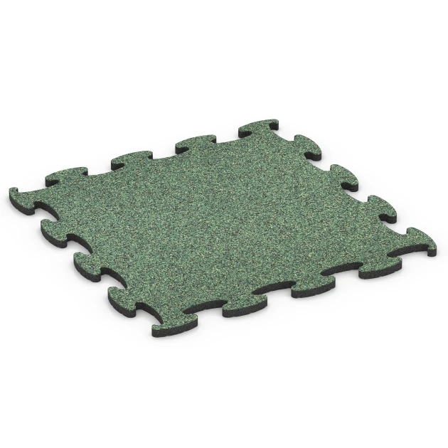 Fitness Active Floor System von WARCO im Farbdesign Englischer Rasen mit den Abmessungen 97,1 x 97,1 x 2,8 cm. Produktfoto von Artikel 6852 in der Aufsicht von schräg vorne.